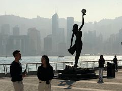 04B The Hong Kong Film Awards bronze statue on Avenue of stars Promenade in Tsim Sha Tsui Kowloon Hong Kong